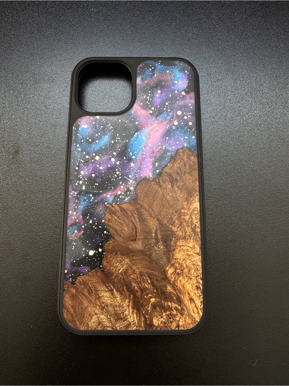 NWOT Carved Traveler iPhone 13/14 Cases Cosmos Wood Resin MagSafe Compatible